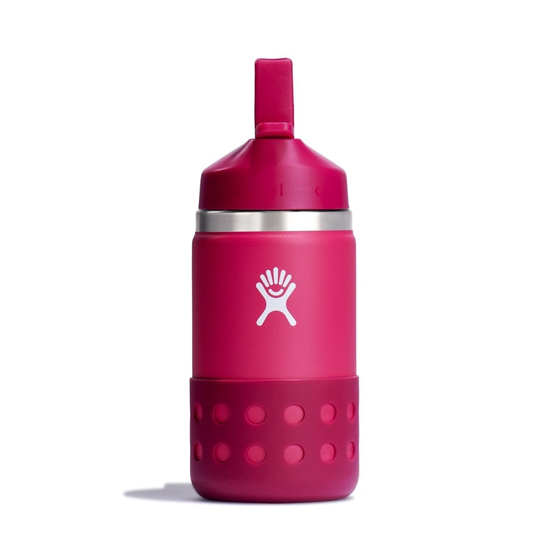 12oz Wide With Straw Lid And Boot Peony Bottle (Kids)