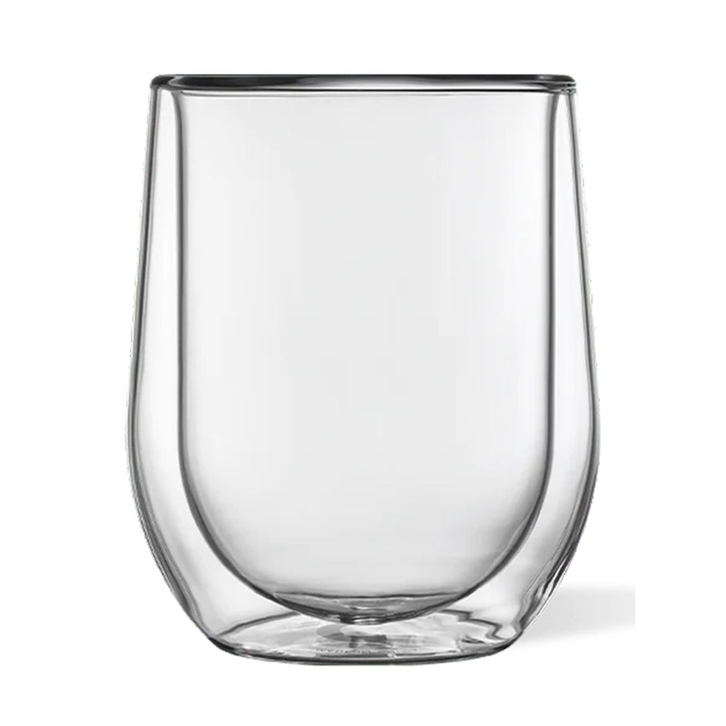 2 Pack 12oz Clear Stemless Cup