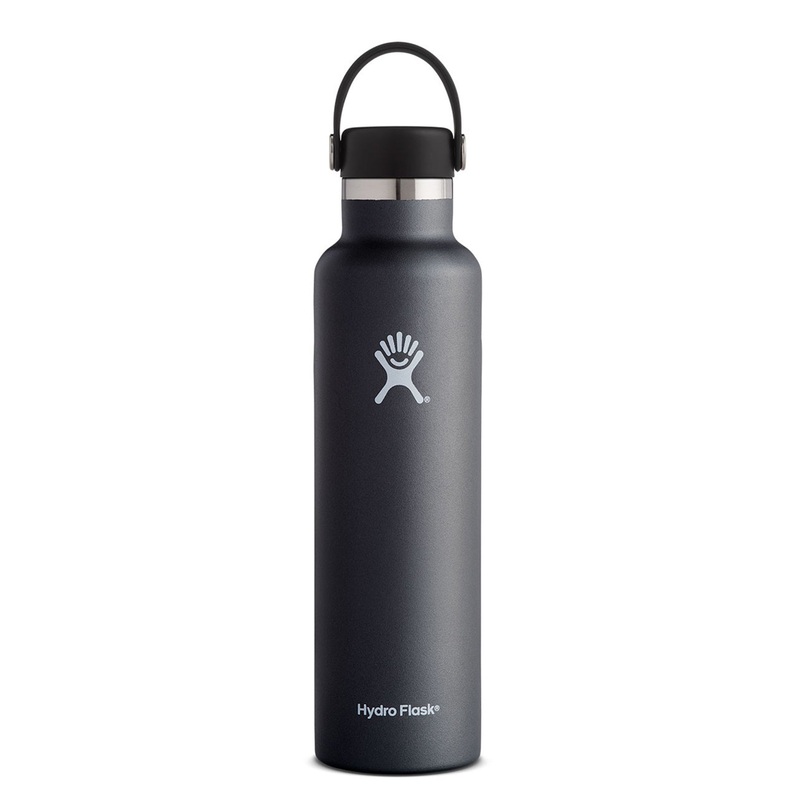 24oz Standard Mouth with Flex Cap Black Bottle