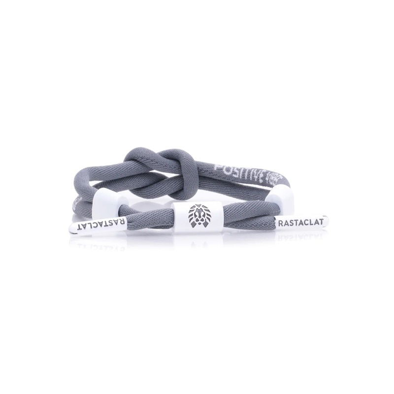 Positive Vibes Grey Knotted Bracelet