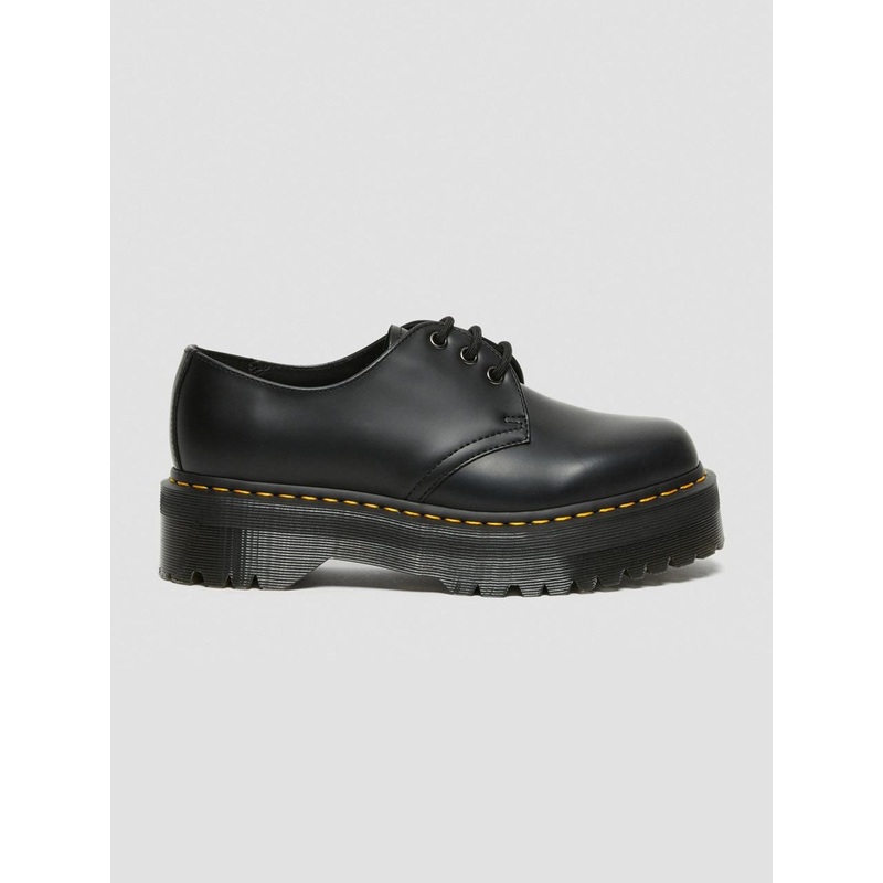 1461 Quad Polished Smooth Black Shoes