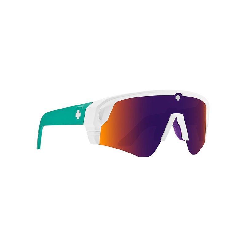 Monolith Speed Matte White Teal/Gray Green Dark Purple Mirror Sunglasses