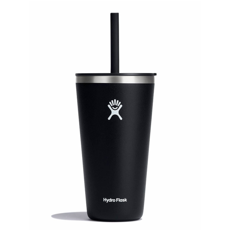 28oz All Around Straw Lid Black Tumbler