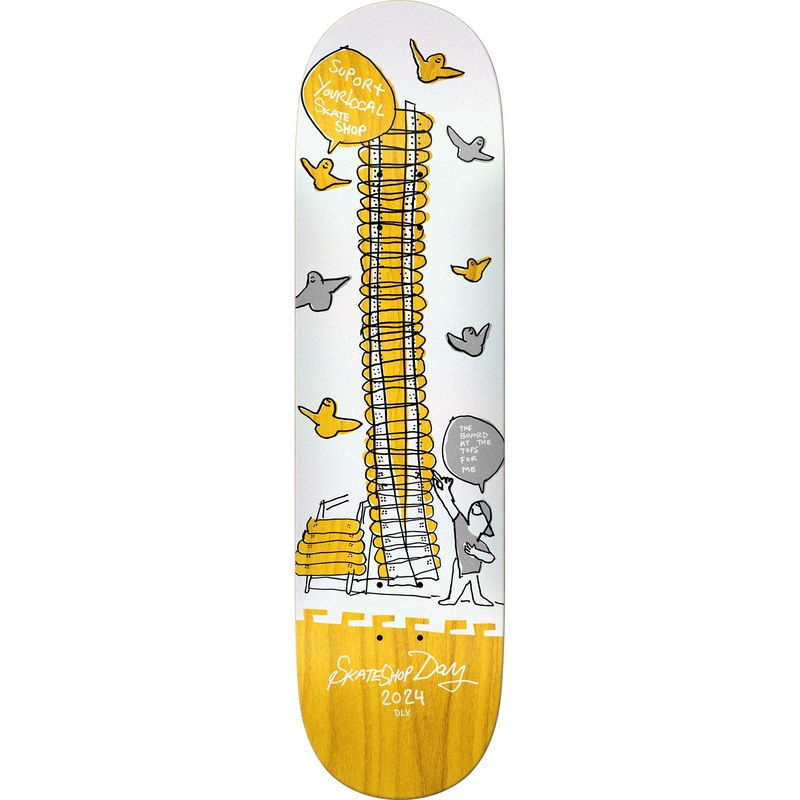 Shop Keepers SSD-24 Yellow 8.25 Skateboard Deck