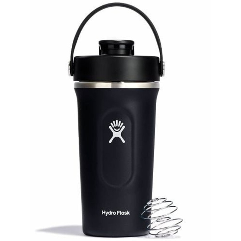 24 oz Insulated Shaker Black Bottle