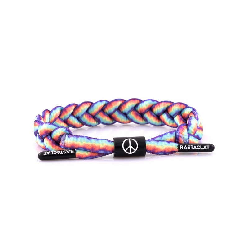 Braided Onyx Peace Tie-Dye Bracelet