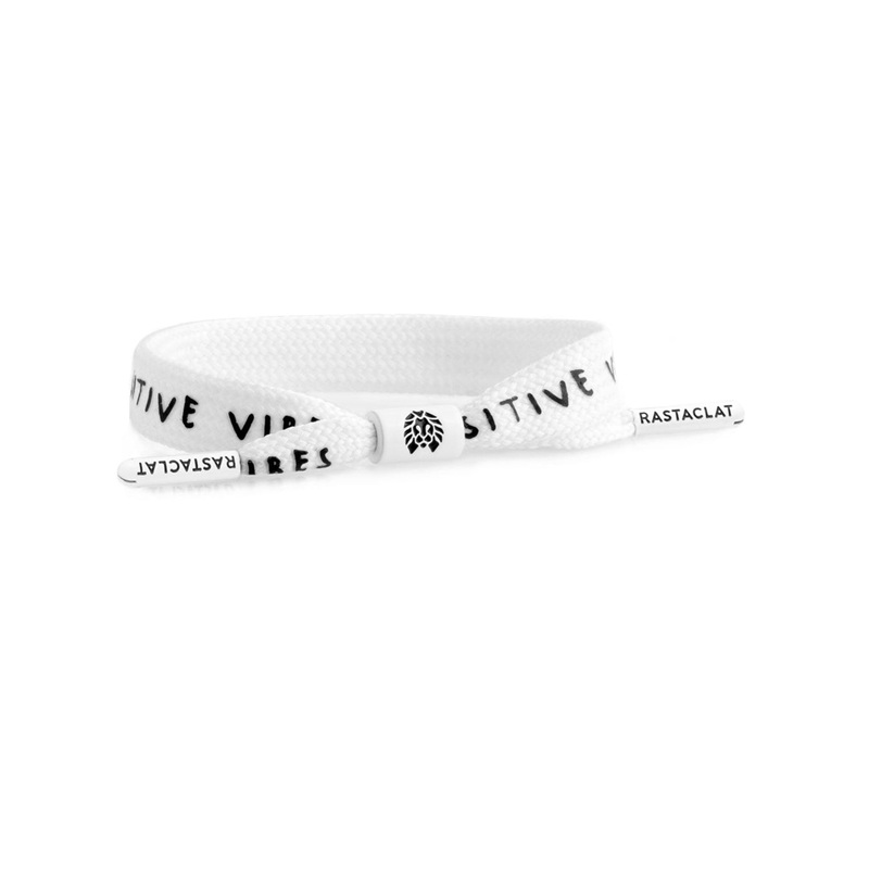 Positive Vibes Single Lace White Bracelet