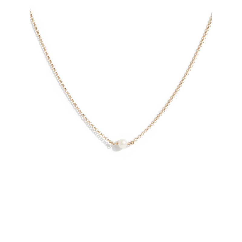 Freshwater Pearl Necklace In Gold