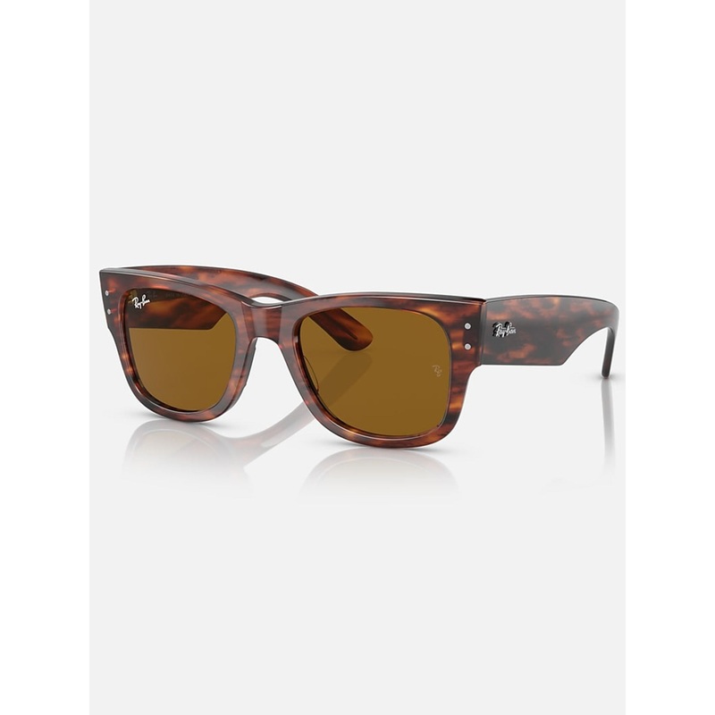 Mega Wayfarer Striped Havana/Brown Classic Sunglasses