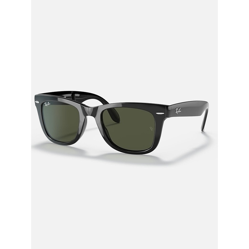 Wayfarer Folding Black/Green Classic G-15 Sunglasses