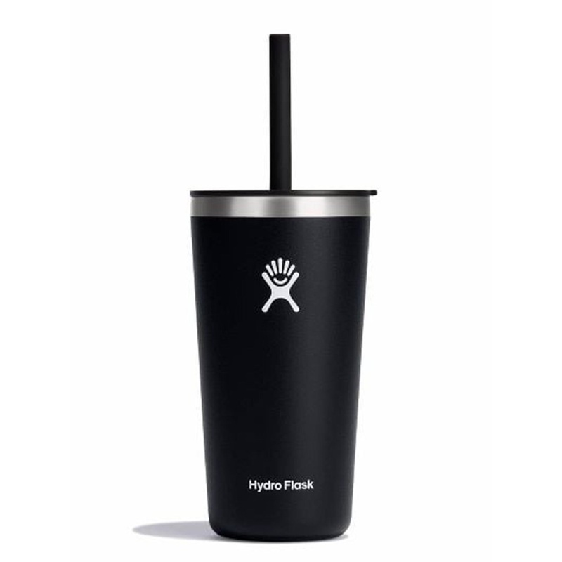 20oz All Around Straw Lid Black Tumbler