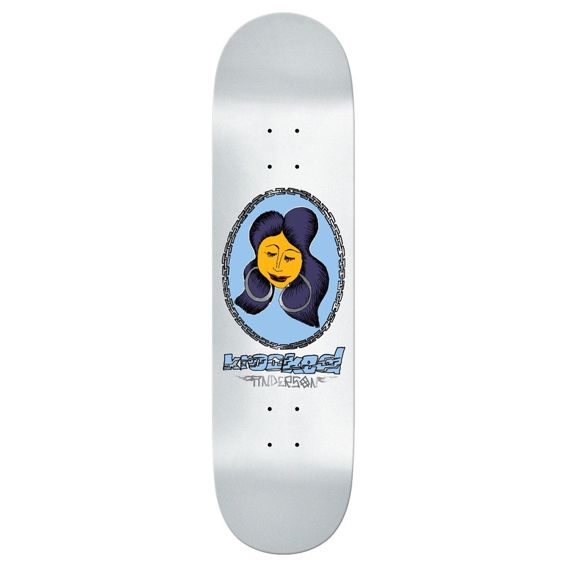 Manderson Chain Frame White 8.38″ Skateboard Deck