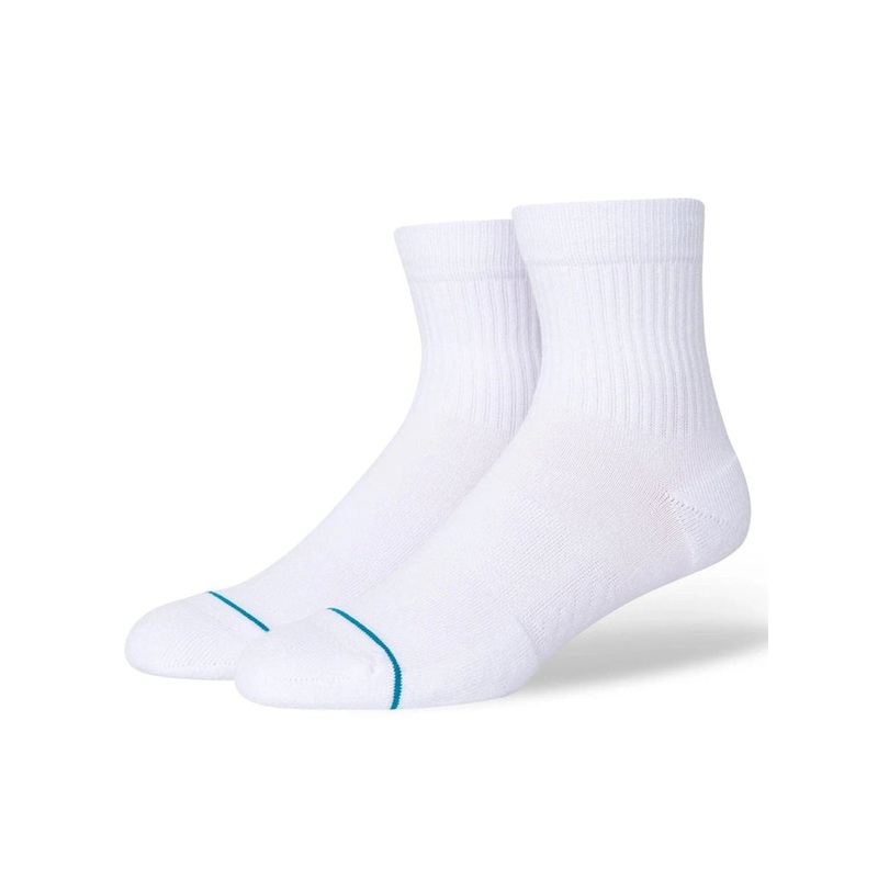 Icon Quarter White 3 Pack Socks