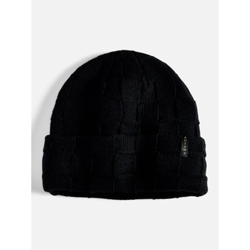 Checker Knit Beanie
