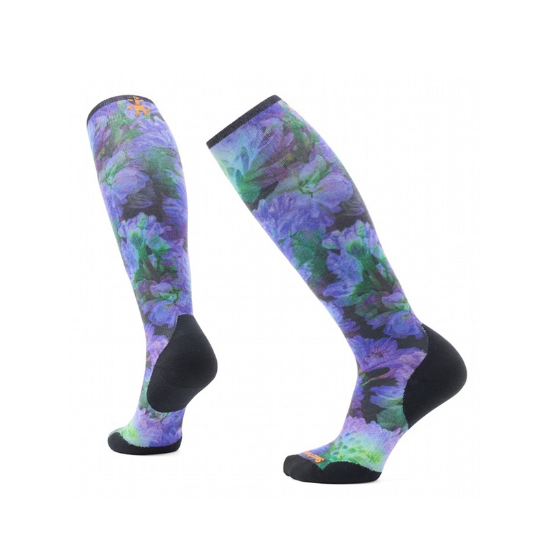Targeted Cushion Electric Lotus Print OTC Socks