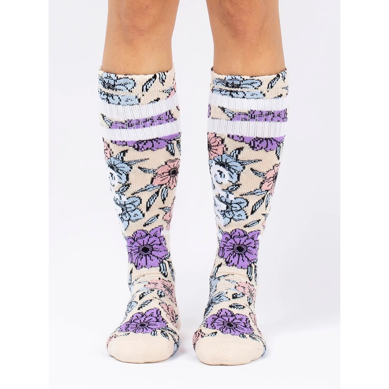Cheerleader Wool Big Flower Snow Socks