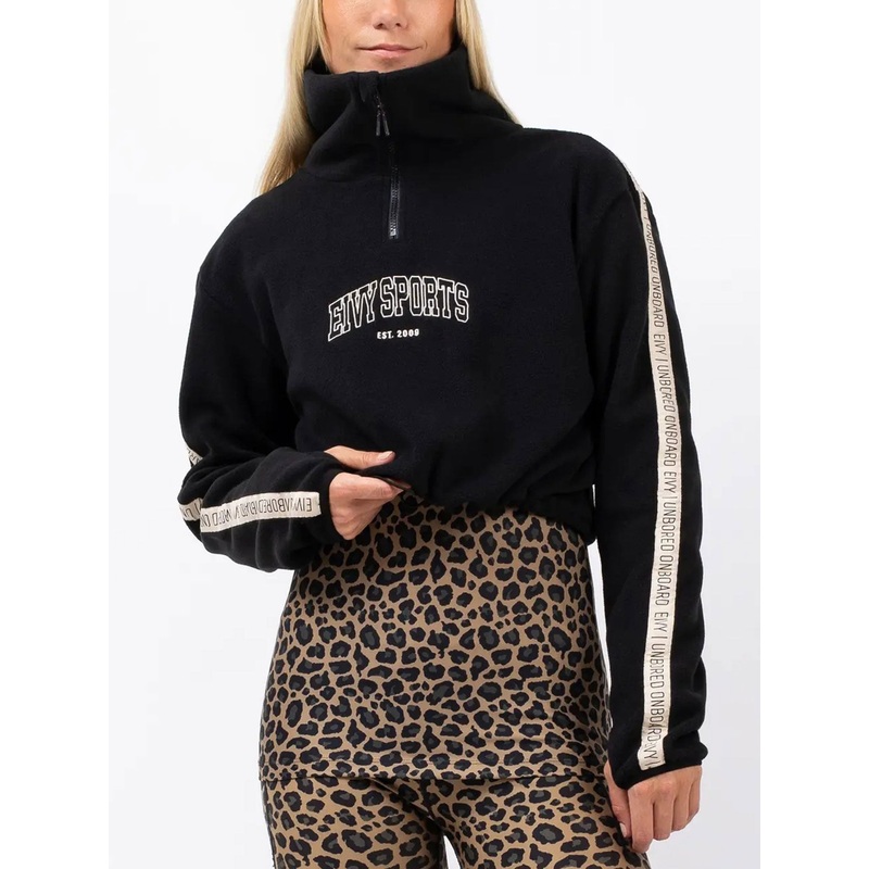 Peg Zip Cropped Black Polar