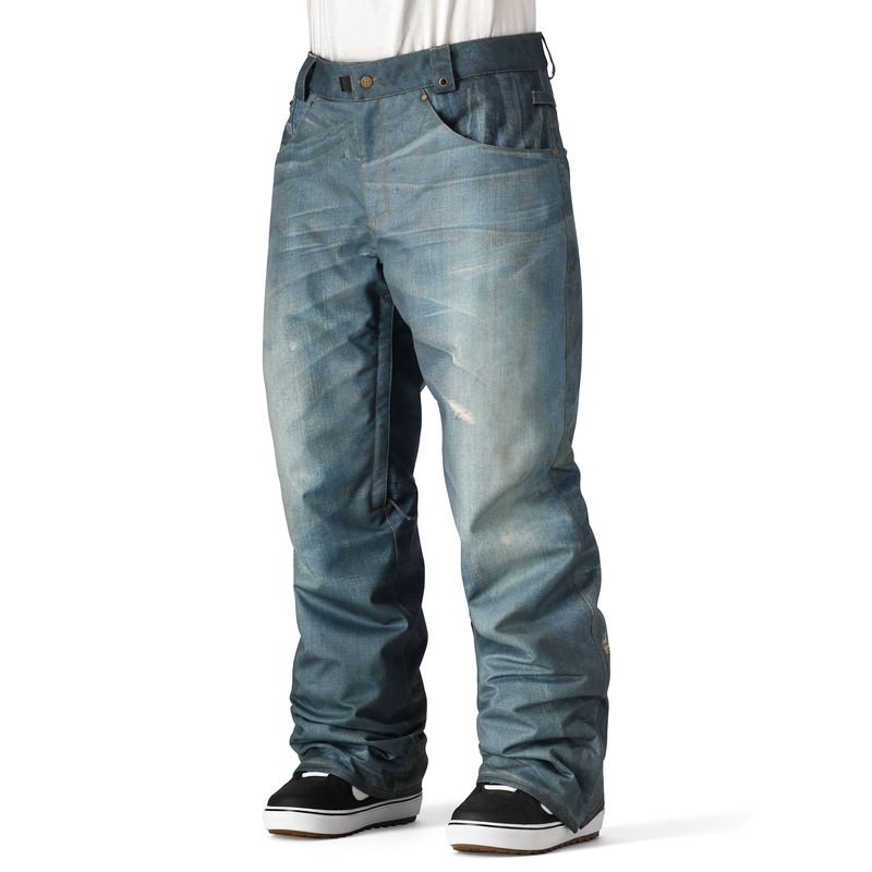 Deconstructed Denim Snow Pants