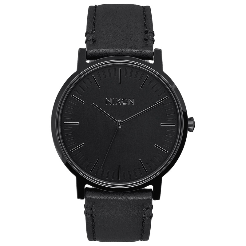 Porter Leather All Black Watch