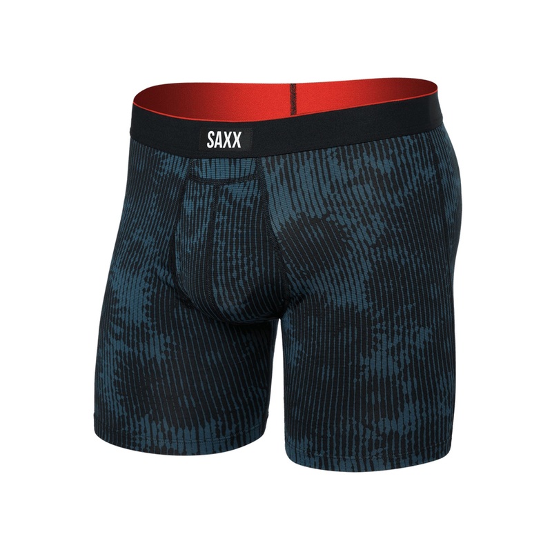 Multi-Sport Mesh White Noise Daisy Black Boxer