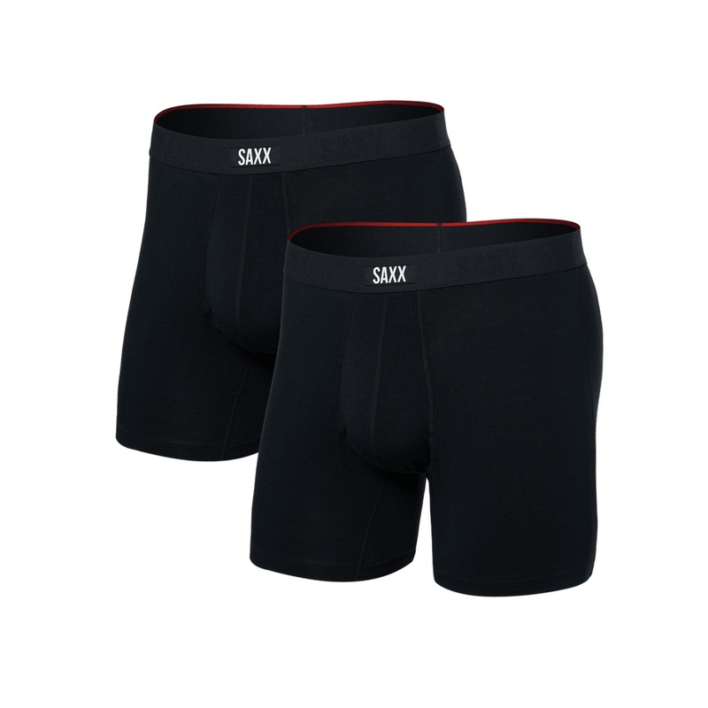 Vibe Extra 2 Pack Black Boxer