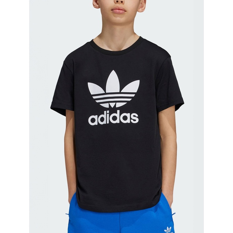 Adicolor Trefoil Black T-Shirt (Boys 7-14)