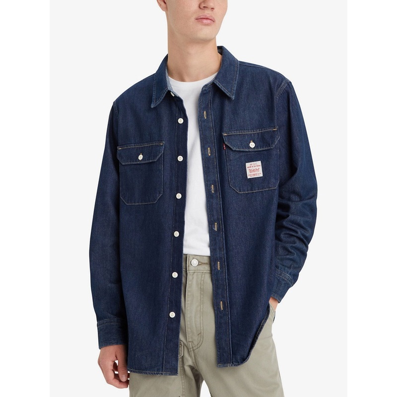 Classic Worker Workwear Rockledge Rinse Long Sleeve Buttondown Shirt