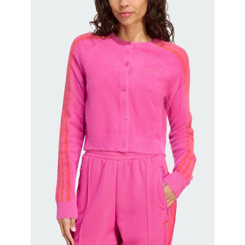 Fluffy Fuschia Semi Lucid Cardigan