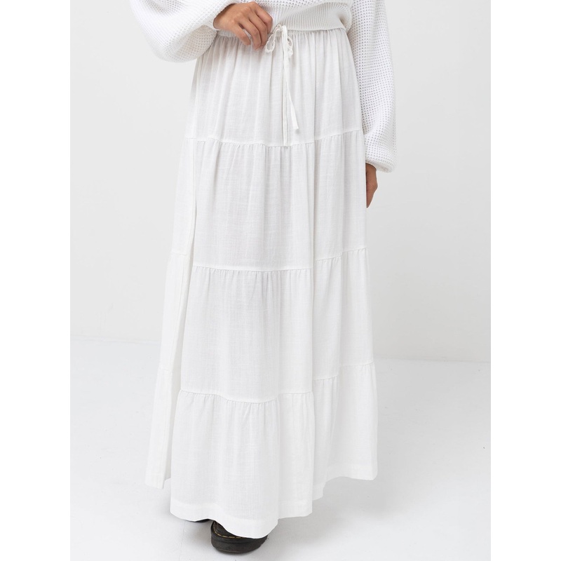 Classic Tiered Maxi Skirt