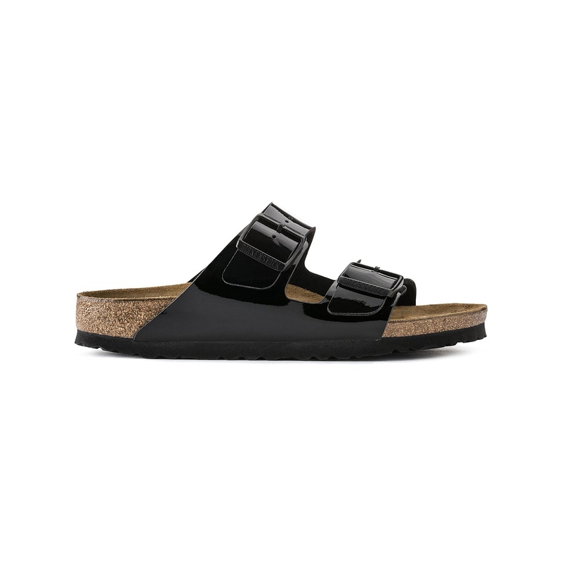 Arizona Birko-Flor Patent N Black Sandals