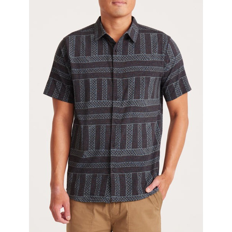 Bless Up Jimlamara Black Short Sleeve Buttondown Shirt