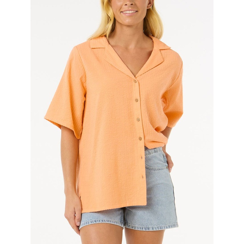 Cala Vadella Textured Short Sleeve Buttondown Shirt