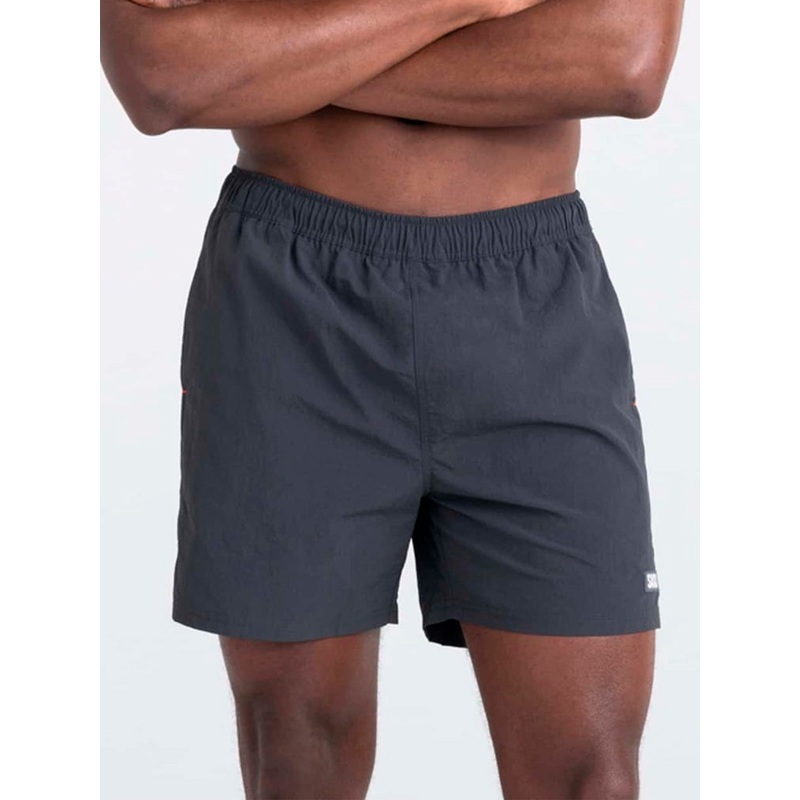 Go Coastal Volley 2N1 15″ Faded Black Swim Trunk Shorts