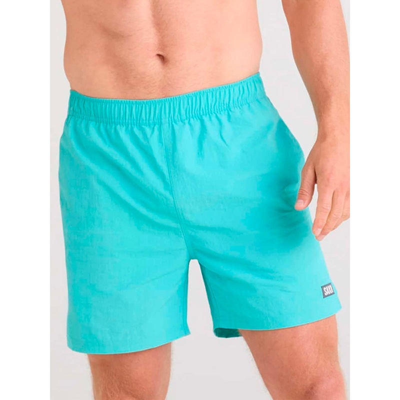 Go Coastal Volley 2N1 15″ Turquoise Swim Trunk Shorts