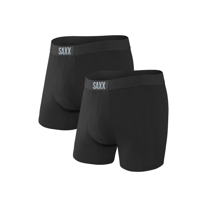 Droptemp Cooling Cotton Black/Black 2 Pack Boxer