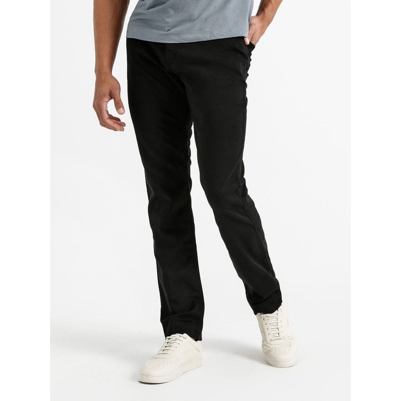 No Sweat Relaxed Taper Black Pants