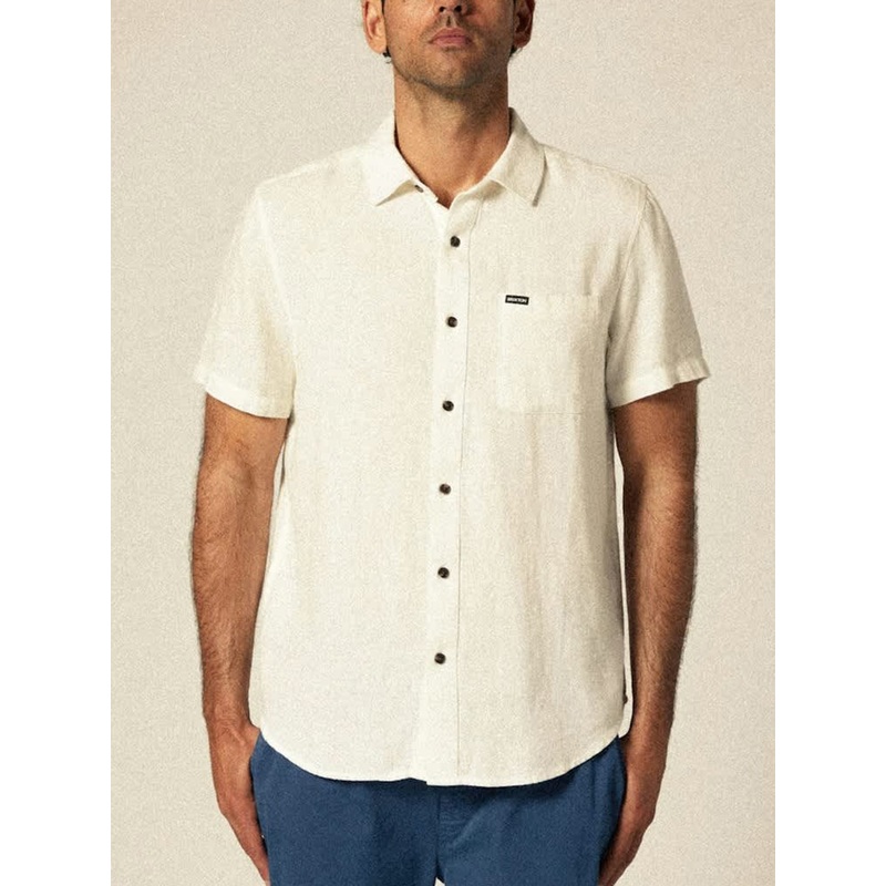 Charter Organic Cotton Linen Blend Short Sleeve Buttondown Shirt