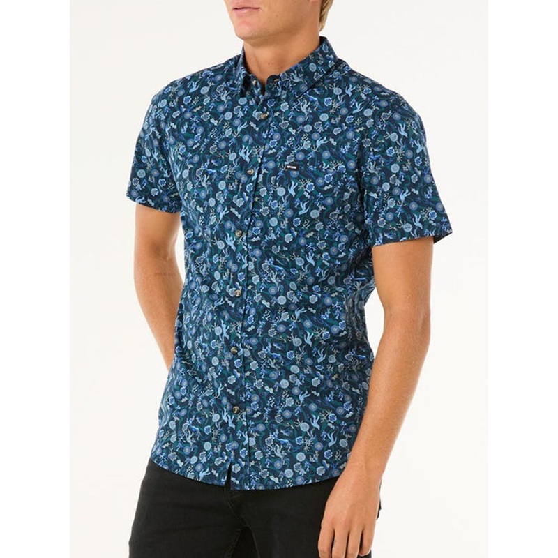 Floral Reef Short Sleeve Buttondown Shirt