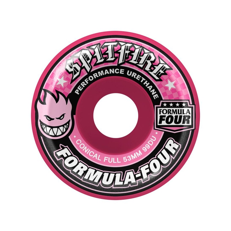 F4 Conical Full Pink Skateboard Wheels