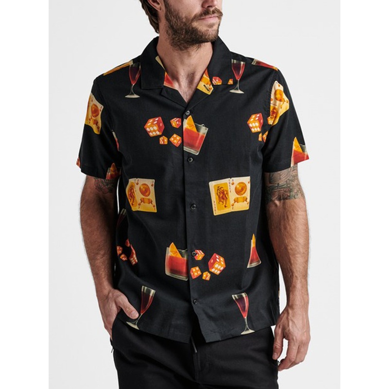 Gonzo Buon Giorno Black Short Sleeve Buttondown Shirt