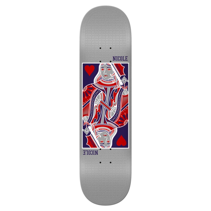 Nicoel Queen Of Hearts Twin Nose 8” Skateboard Deck