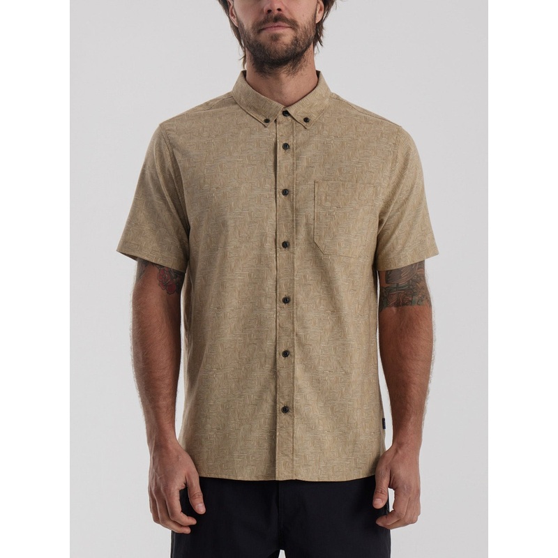 Scholar Stretch Short Sleeve Buttondown Shirt