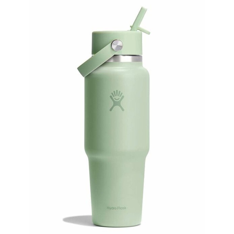 32oz Wide Flex Straw Aloe Travel Bottle