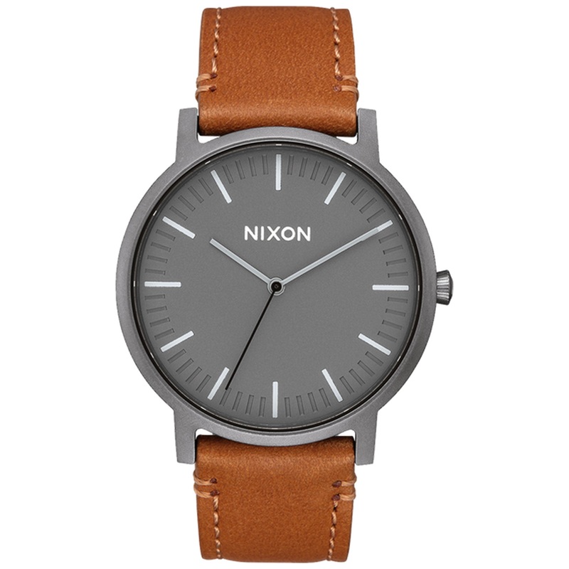 Porter Leather Gunmetal/Charcoal/Taupe Watch