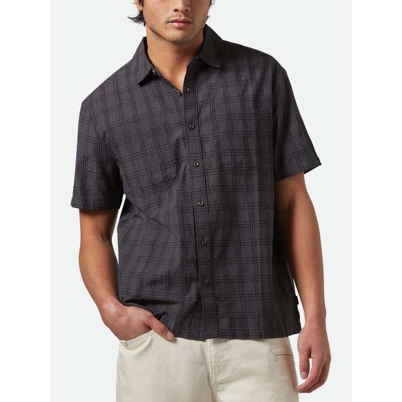 Cru Oxford Plaid Short Sleeve Buttondown Shirt