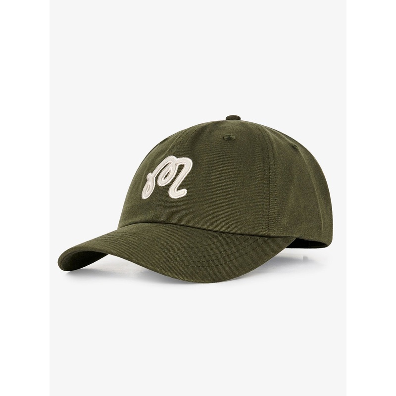 Washed Applique Strapback Hat