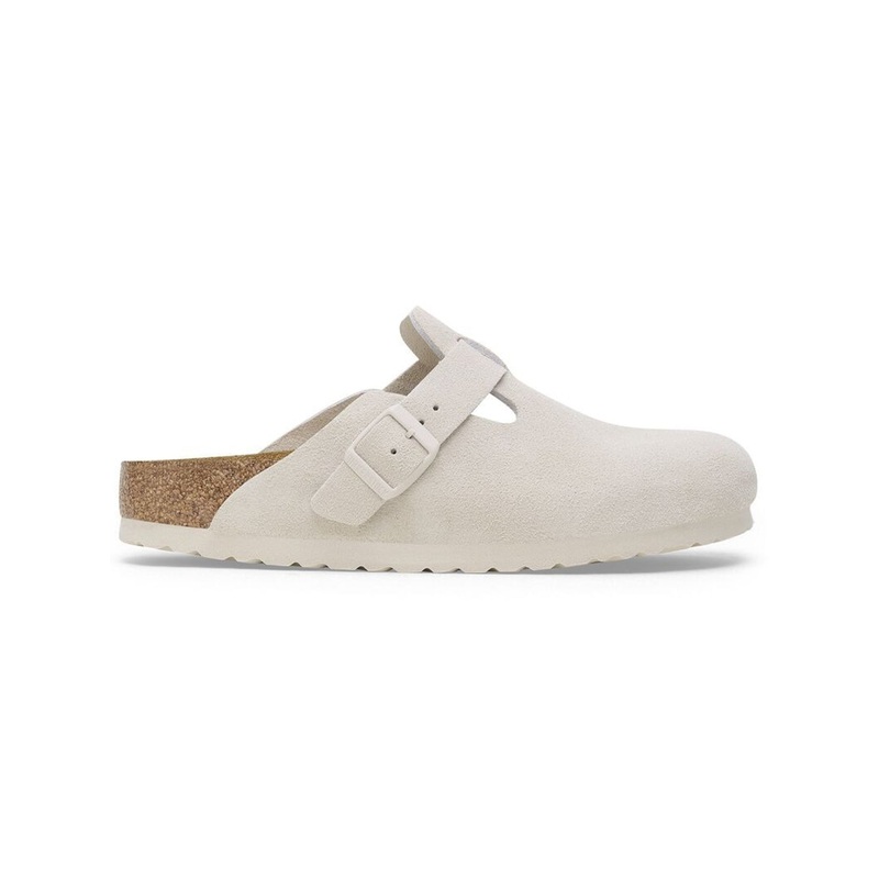 Boston Soft Footbed Suede N Antique White Shoes