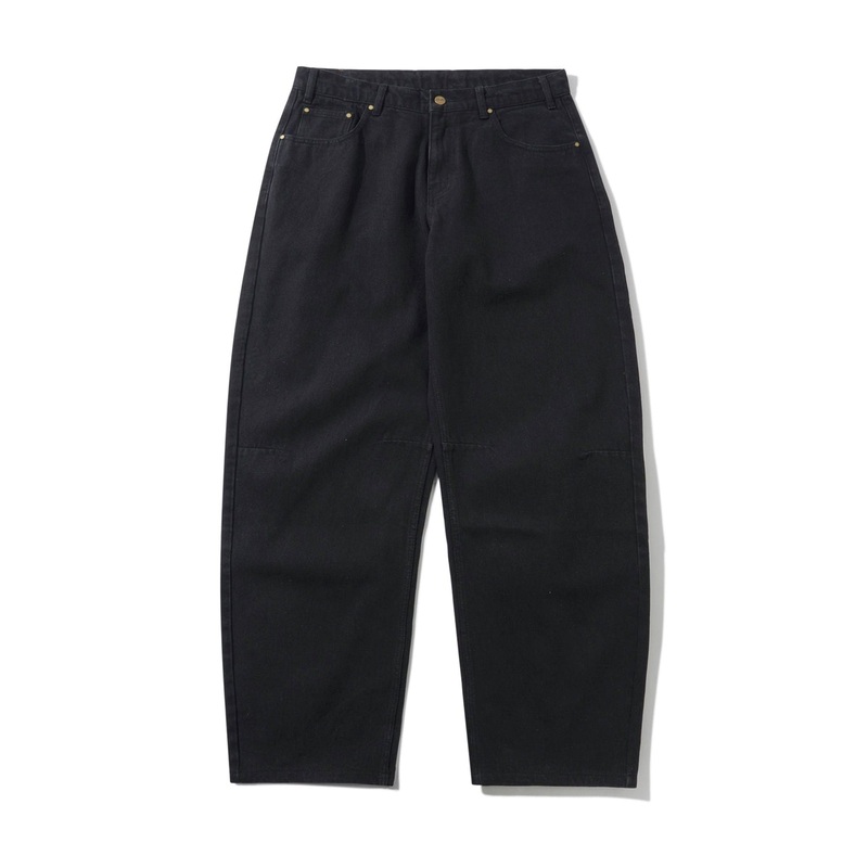 Wide Cut Dark Washed Black Jeans