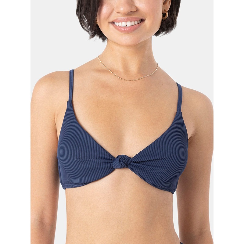 Rib Roxy Love Knot Bralette Bikini Top