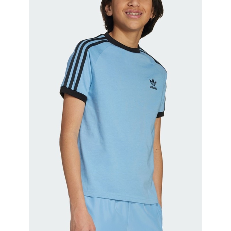 Adicolor 3 Stripes Ash Blue T-Shirt (Boys 7-14)